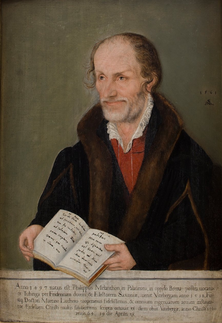 Philip Melanchthon'un Portresi (1497–1560) (gemide yağ) by Lucas the Elder Cranach