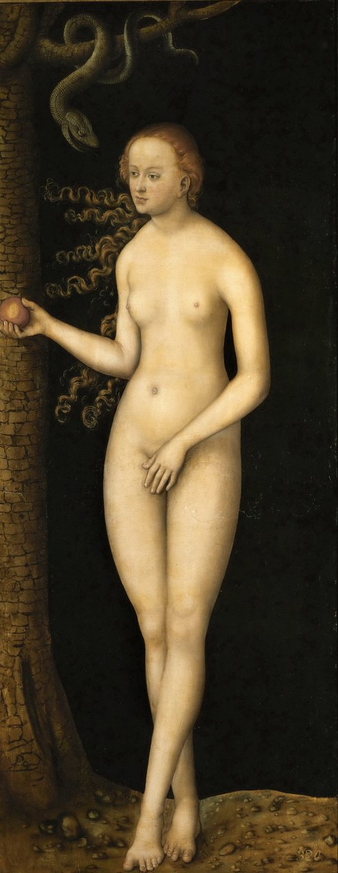 Rönesans: İnsanın Düşüşü: Eve par Cranach, Lucas, the Elder (1472-1553), yaklaşık 1510-1520. ahşap üzerine yağ by Lucas the Elder Cranach