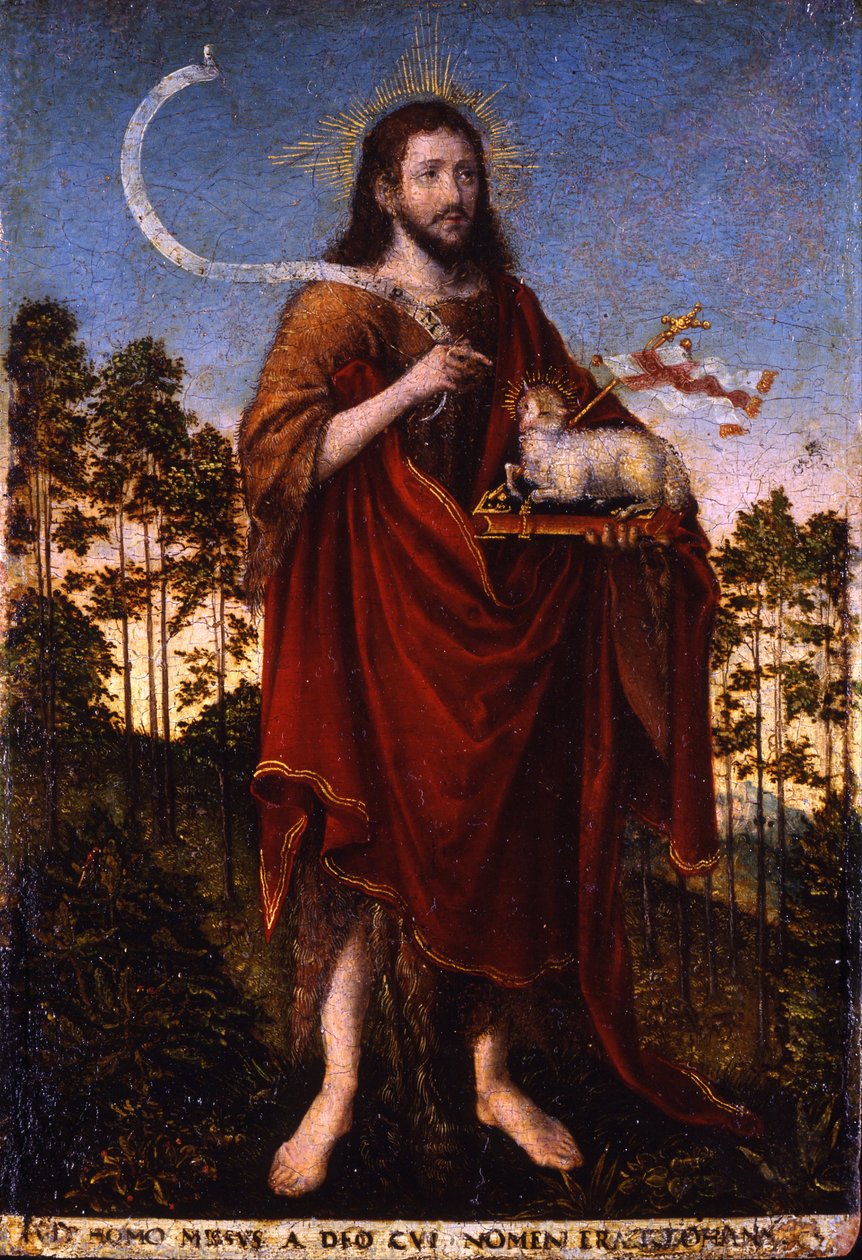Vaftizci Yahya - Cranach, Lucas, the Elder (1472-1553) - 1550-1552 - Ahşap üzerine yağlı boya - 183x125 - Museo Poldi Pezzoli, Milano by Lucas the Elder Cranach
