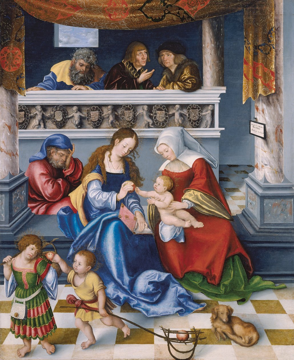 Kutsal Akrabalık (sözde Torgau Altarpiece) orta paneli by Lucas the Elder Cranach