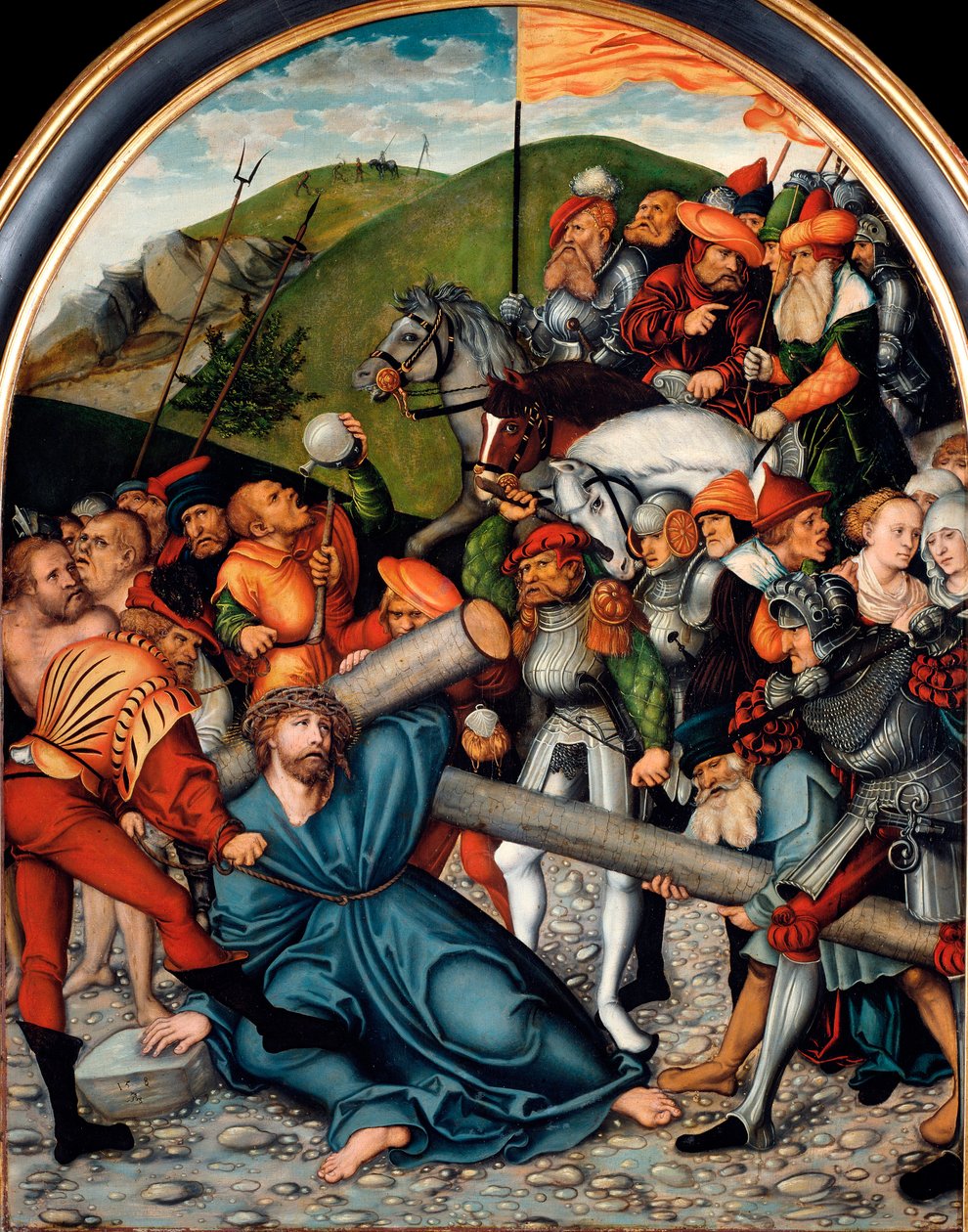 Lucas Cranach the Elder (1472-1553) tarafından Calvary Tablosuna tırmanış. 1538. Soluk. 107x84 cm Viyana. Sanat Tarihi Müzesi by Lucas the Elder Cranach