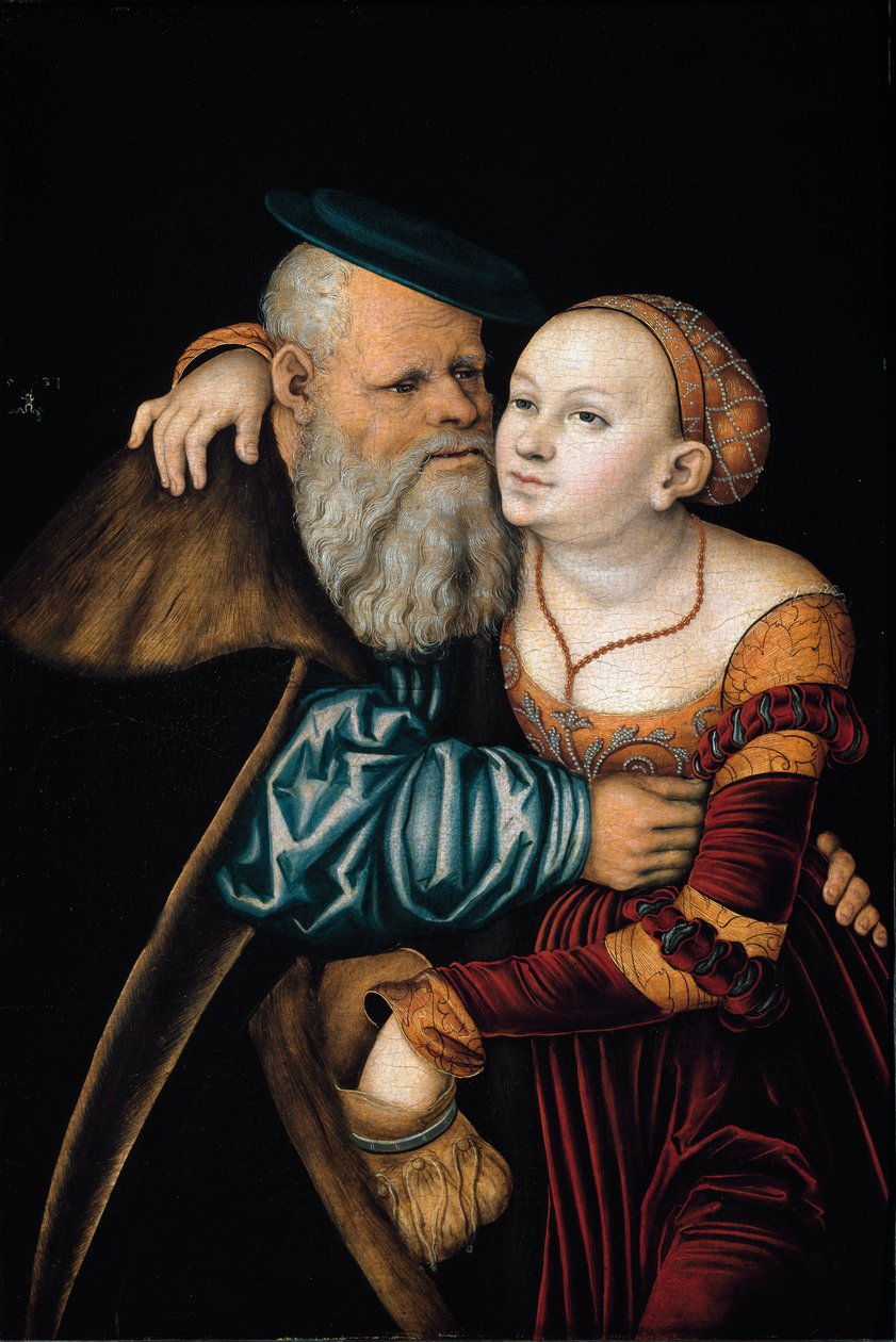 Uyumsuz çift (panelde yağ by Lucas the Elder Cranach