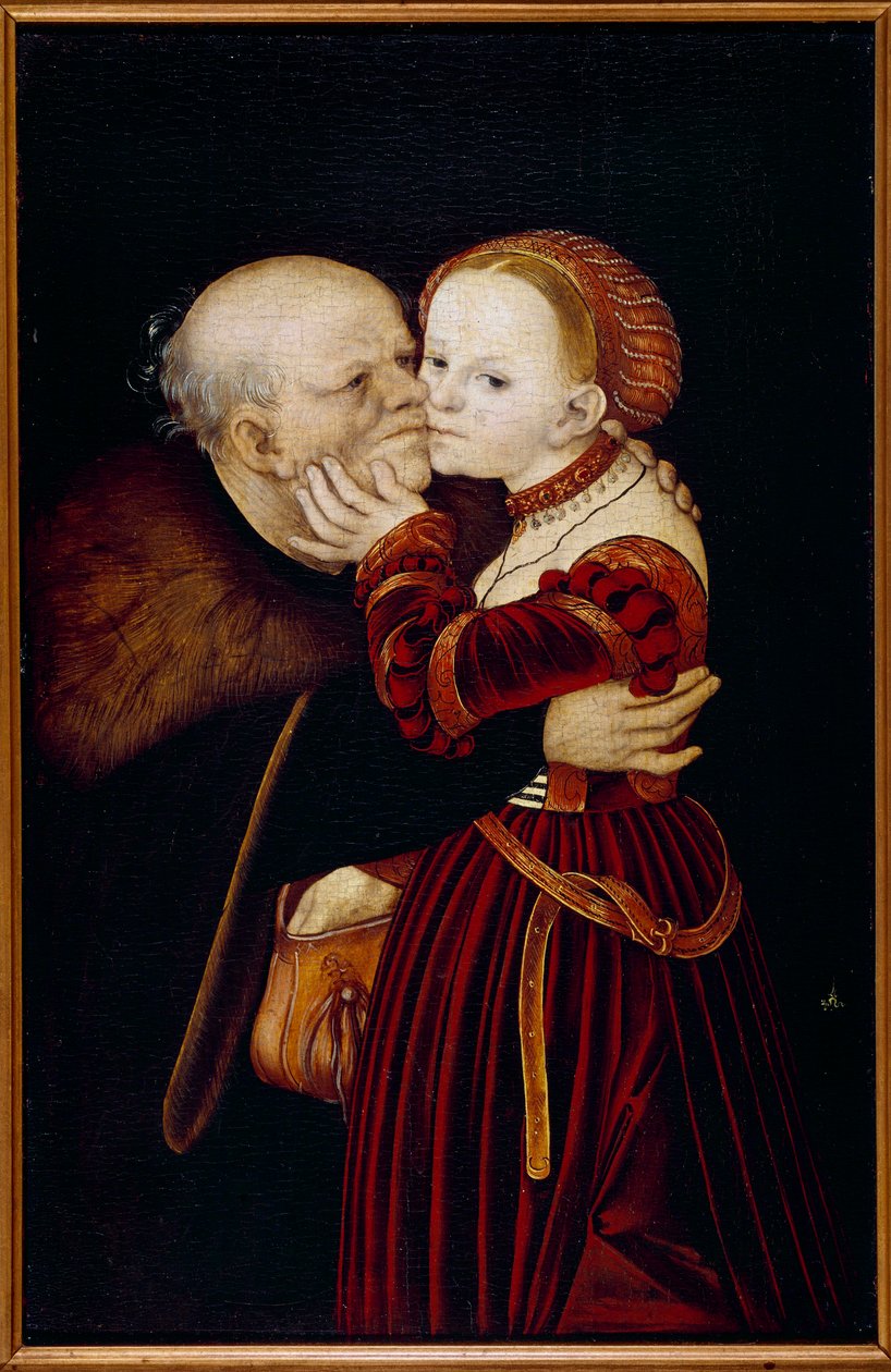 Yaşlı aptal. Lucas Cranach (1472-1553) (Ec. All.) tarafından yapılan resim 16. yüzyıl. Prag, Ulusal Galeri - Yaşlı aptal. Lucas Cranach