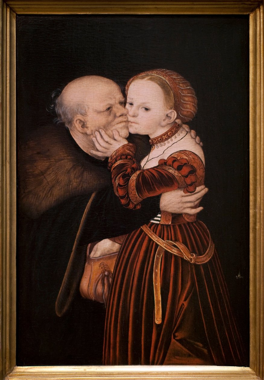 Yaşlı aptal. 1530 dolaylarında eski Lucas Cranach (1472-1553) tarafından yapılan resim. 16. yüzyıl Flaman sanatı. Ulusal Galeri, Sternberg Sarayı, Prag (Çek Cumhuriyeti). by Lucas the Elder Cranach