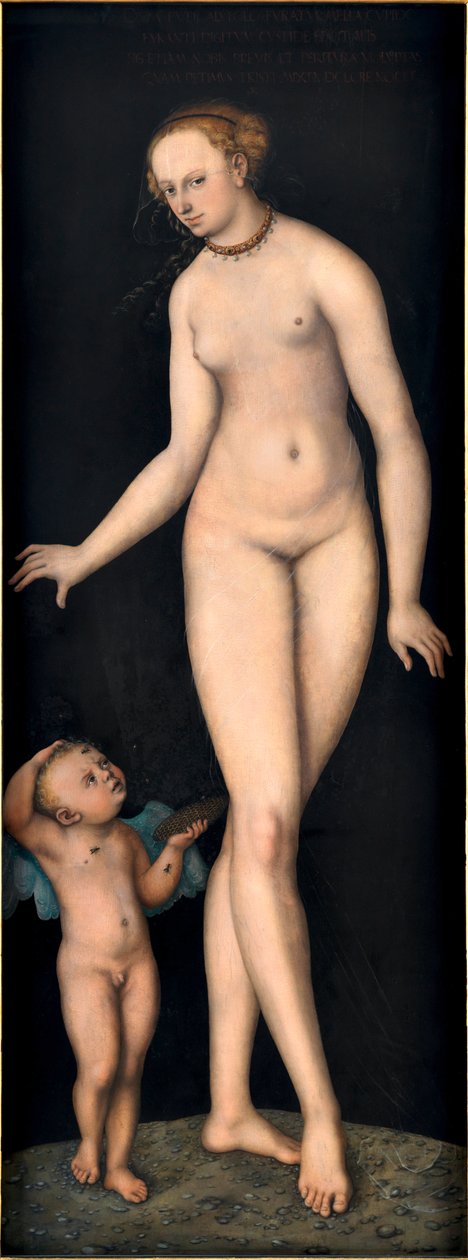 Bal Hırsızı Cupid ile Venüs, Cranach, Lucas, the Elder (1472-1553). Ahşap üzeri yağlı boya, 1537