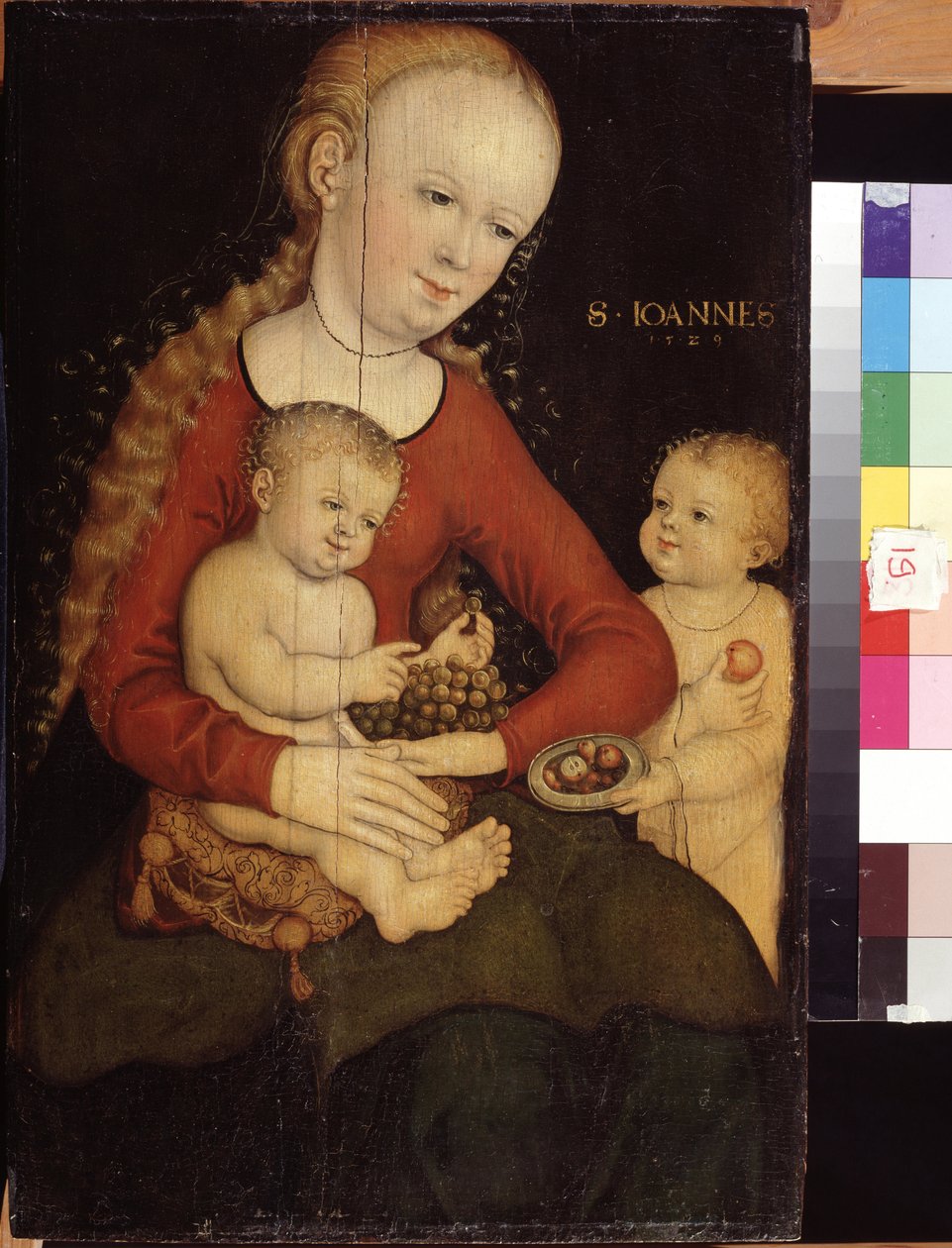 """Madonna ve Vaftizci Yahya ile Çocuk"" (Vaftizci Yahya ile Bakire ve Çocuk Çocukken) Tablosu Lucas Cranach The Elder (1472-1553) 16. Yüzyıl Puşkin Müzesi, Moskova by Lucas the Elder Cranach
