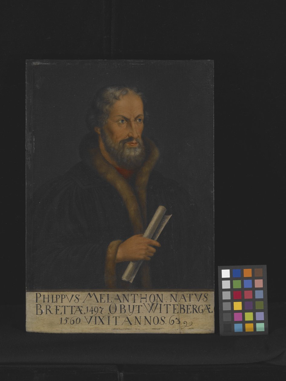 Philipp Melanchthon'un Portresi (ahşap üzerine yağlıboya) by Lucas the Younger Cranach