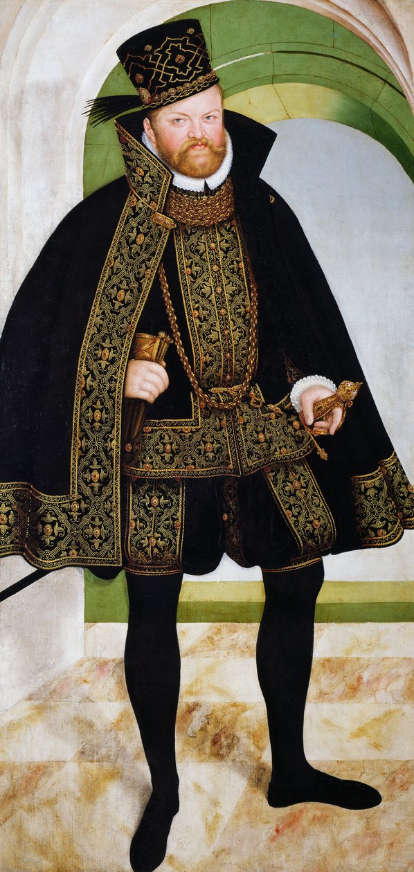 Saksonyalı Augustus I#39;in portresi by Lucas the Younger Cranach