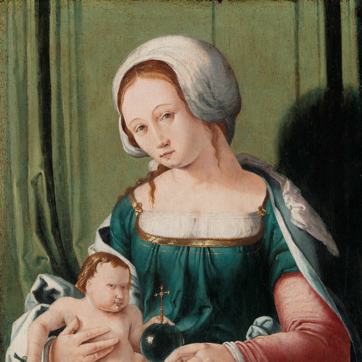 bakire ve çocuk madonna ve çocuk by Lucas van Leyden (attributed to)