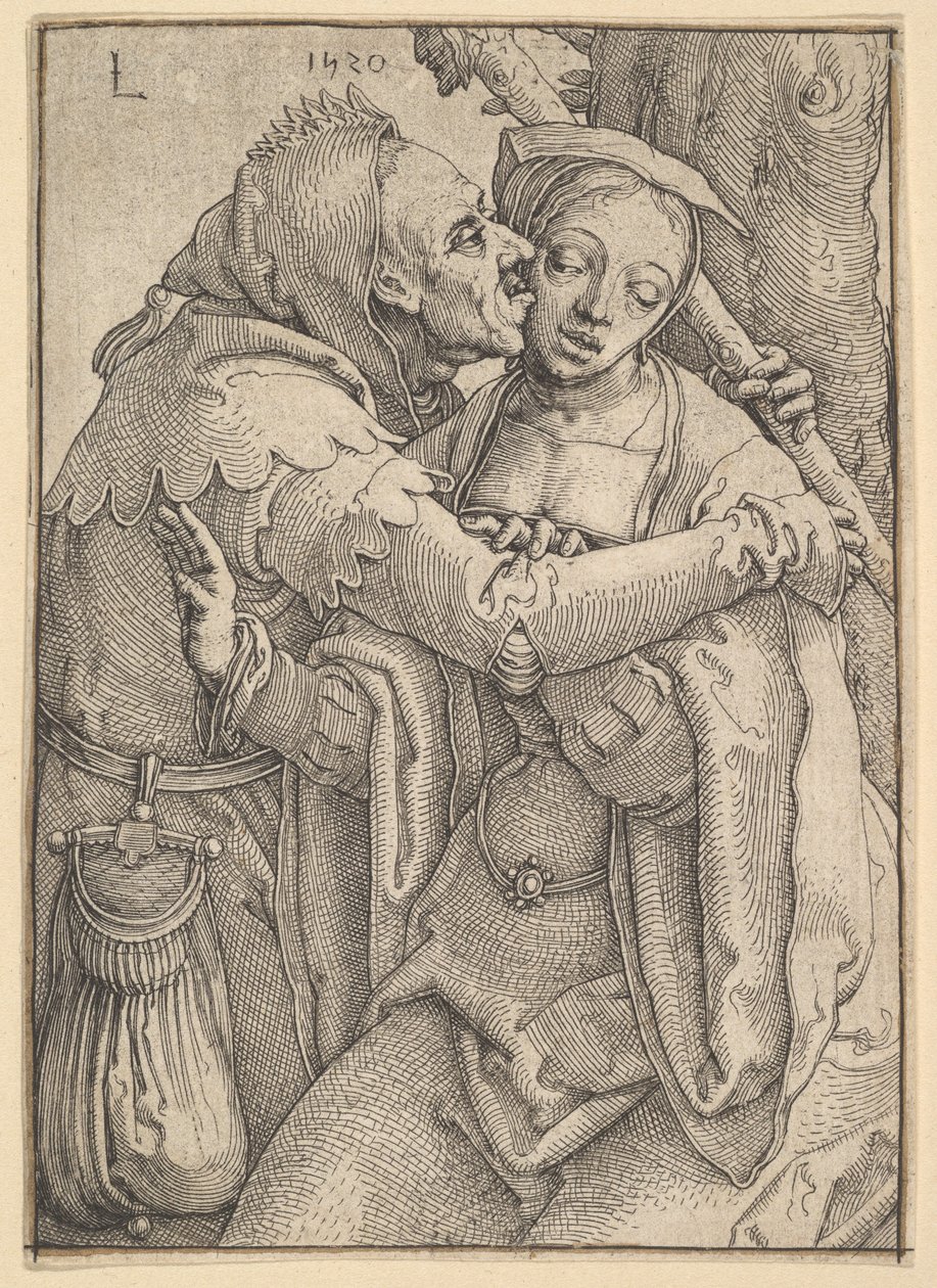 Bir Aptal ve Bir Kadın, 1520. by Lucas van Leyden