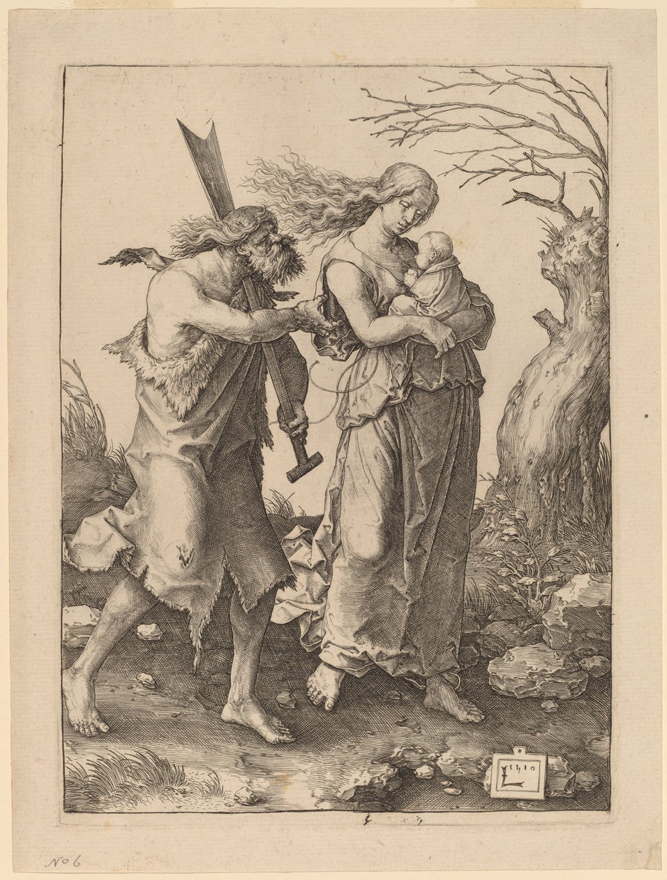 Adem ve Havva Cennetten Çıkarıldıktan Sonra by Lucas van Leyden