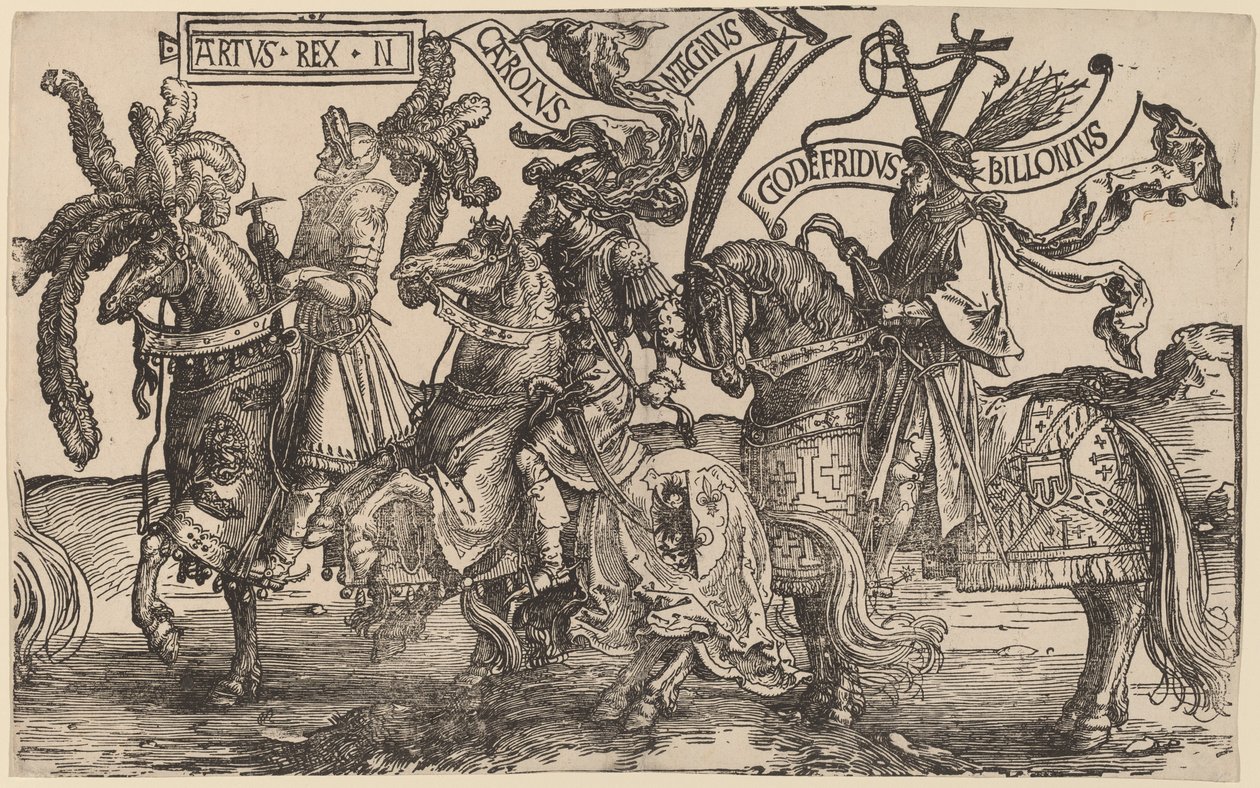 Arthur, Büyük Charles (Charlemagne), Bouillon Godfry by Lucas van Leyden