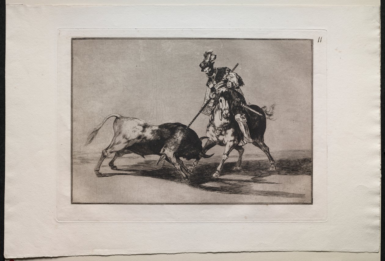 Boğa Güreşi: El Cid Campeador Başka Bir Boğa Mızraklıyor by Lucas van Leyden