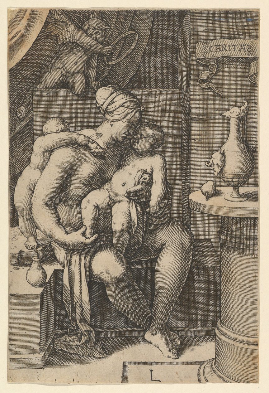 Sadaka, Yedi Erdem dizisinden, 1530. by Lucas van Leyden