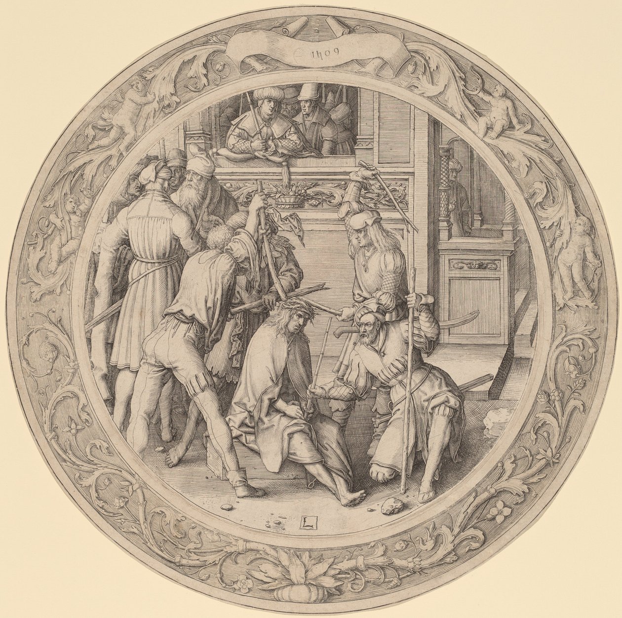 Dikenlerle Taçlandırılan İsa by Lucas van Leyden