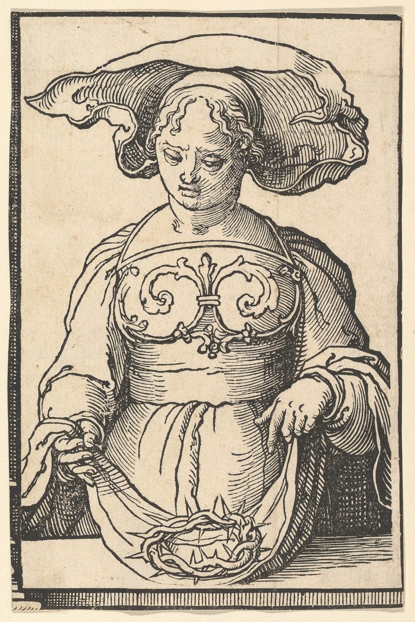 Delphic Sibyl, Sibyls serisinden, yakl. 1530. by Lucas van Leyden