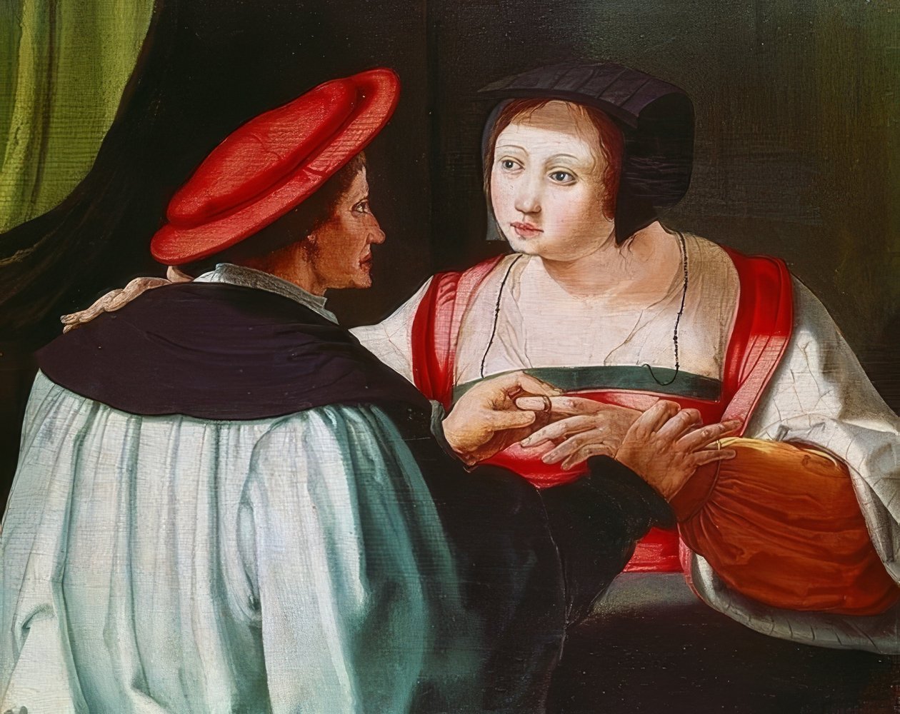 Nişan. 1530 civarında by Lucas van Leyden