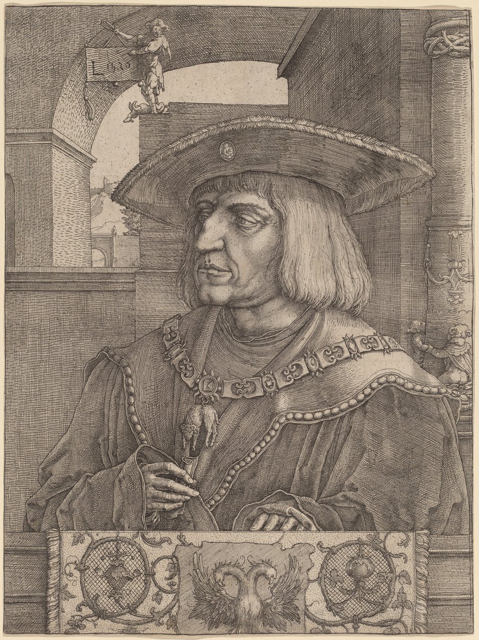 İmparator Maximilian I by Lucas van Leyden