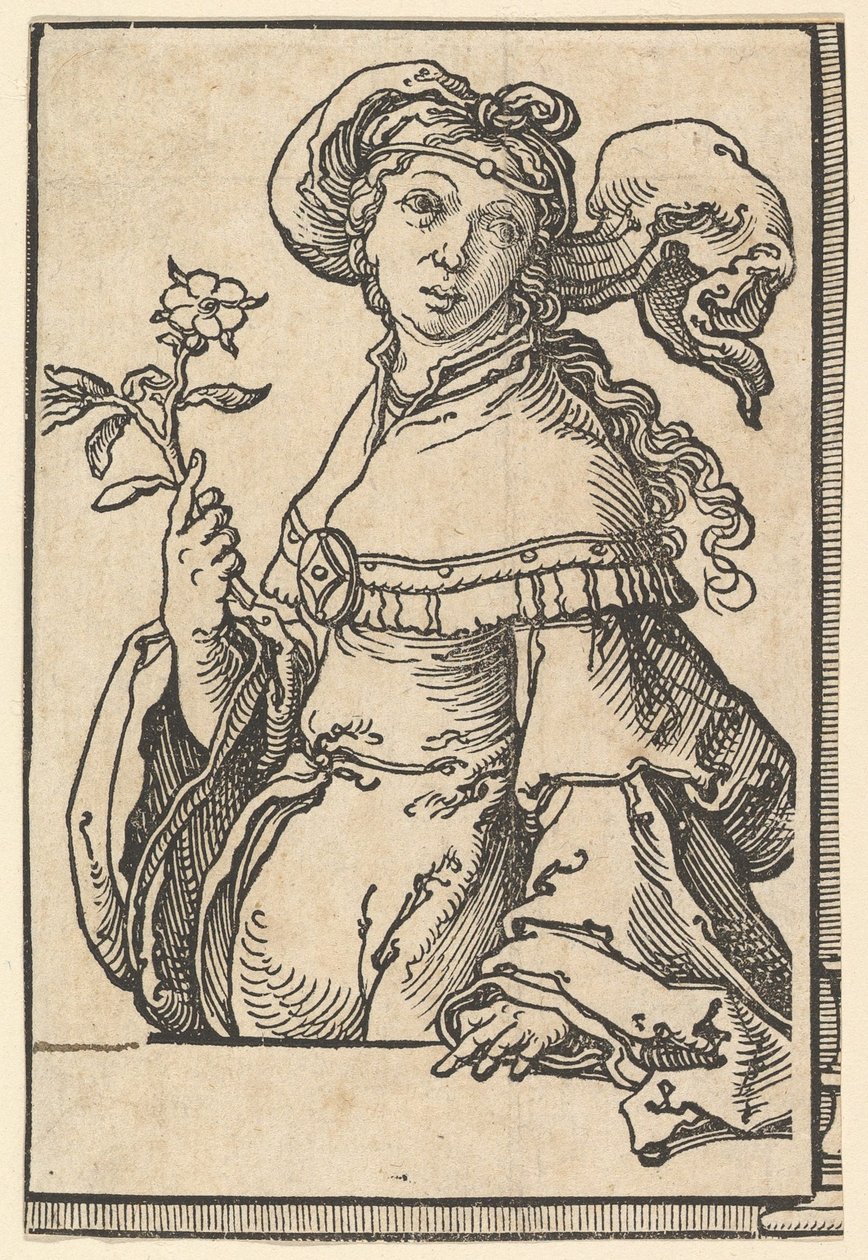 Erythrean Sibyl, Sibyls serisinden, yakl. 1530. by Lucas van Leyden