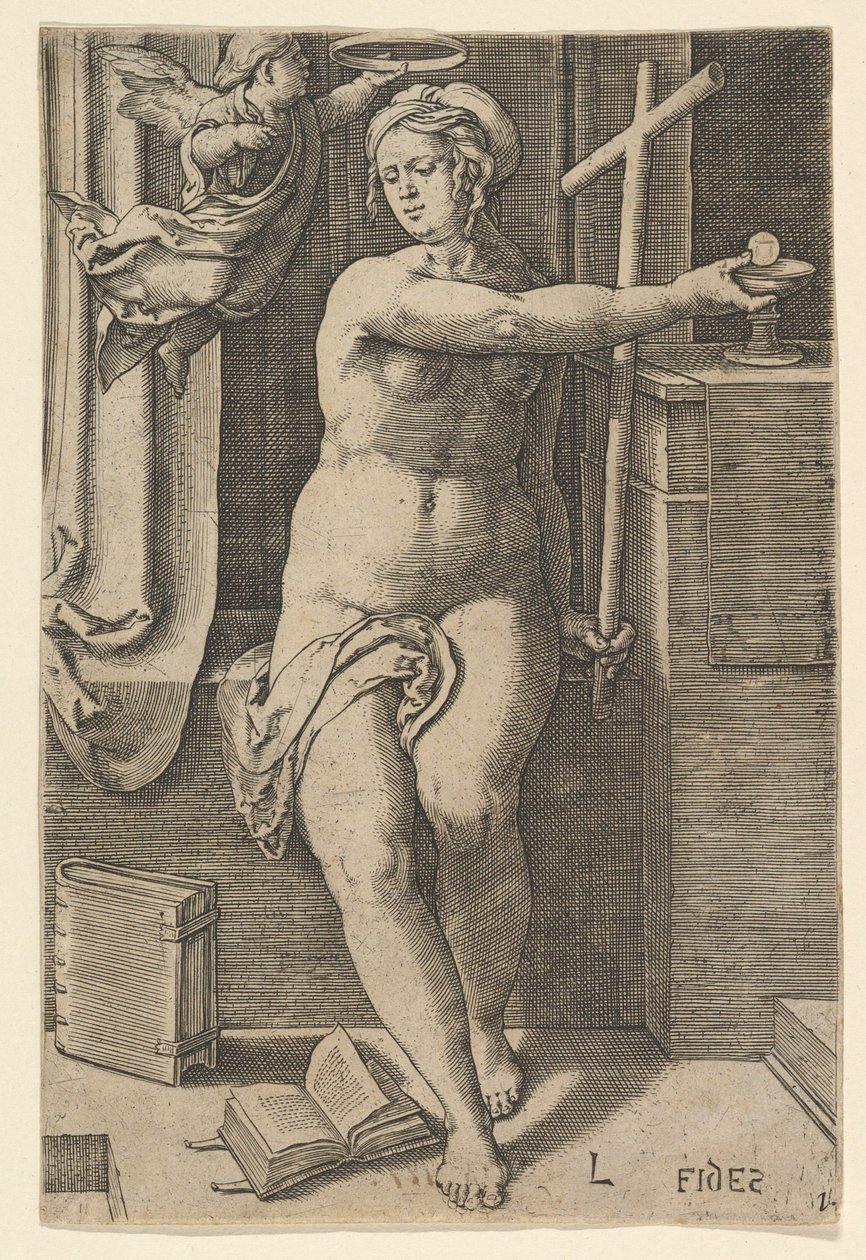Faith Fides, Yedi Erdem dizisinden, 1530. by Lucas van Leyden