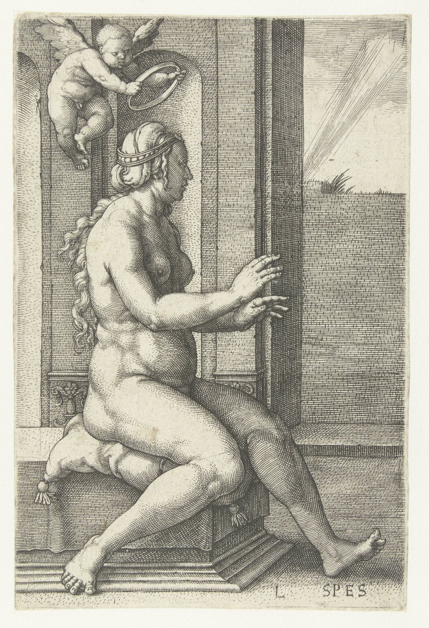 Yığın Spes (nesne üzerindeki başlık) Yedi Erdem (dizi başlığı) by Lucas van Leyden