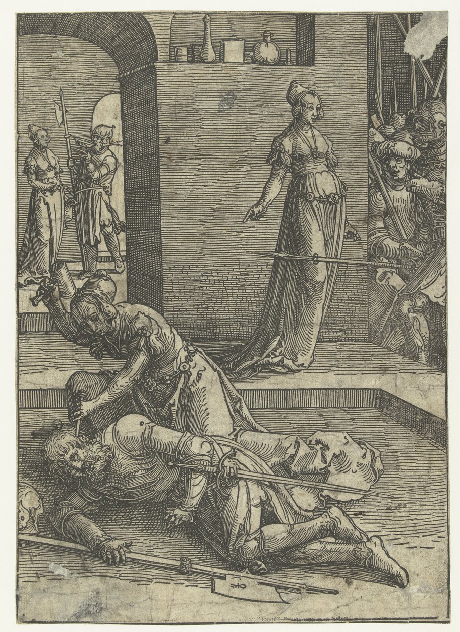 Jael, Sisera Small serisi Kadın Listelerini öldürdü (dizi başlığı) by Lucas van Leyden