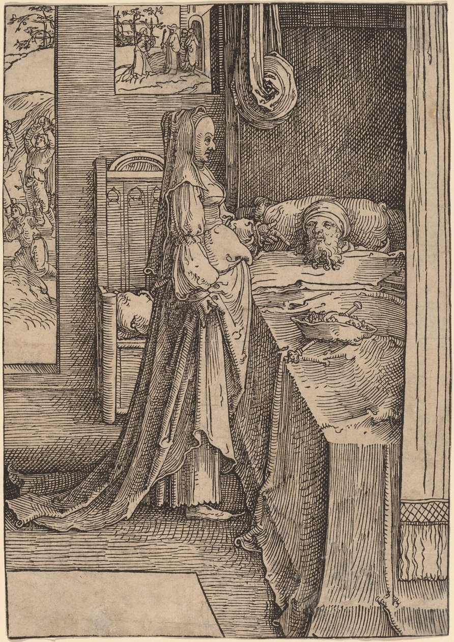 Jezebel ve Ahab by Lucas van Leyden