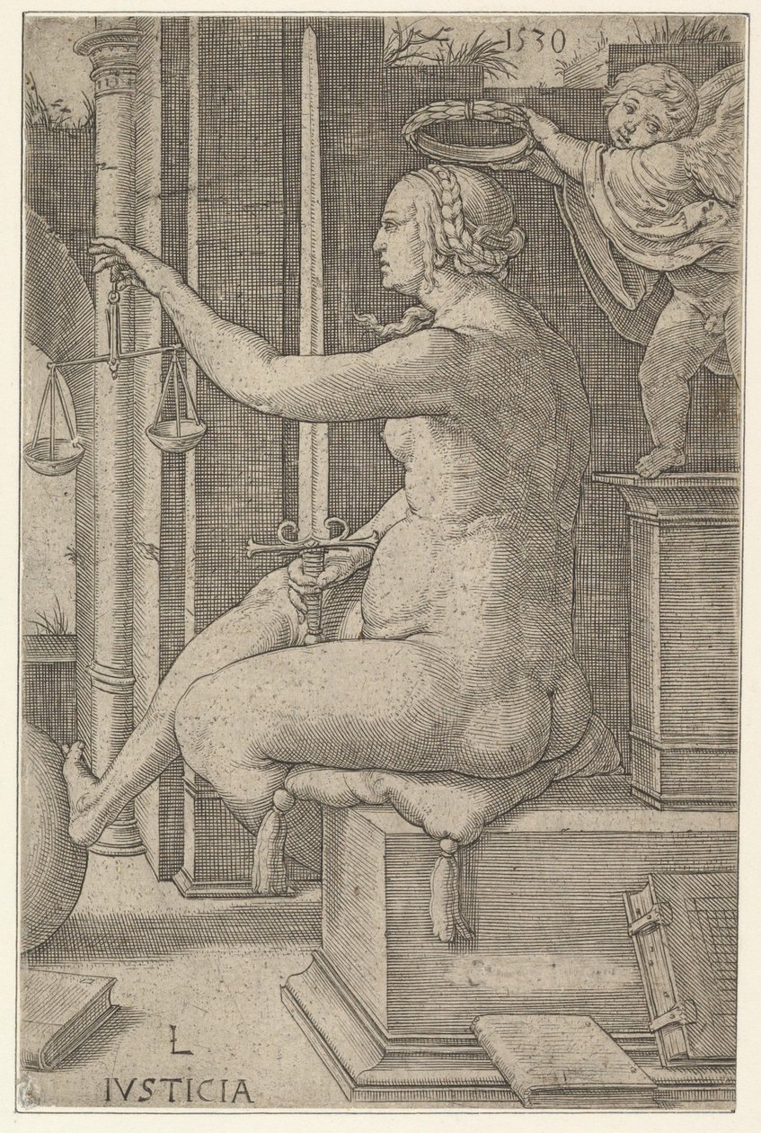 Adalet, Erdemler dizisinden, 1530. by Lucas van Leyden