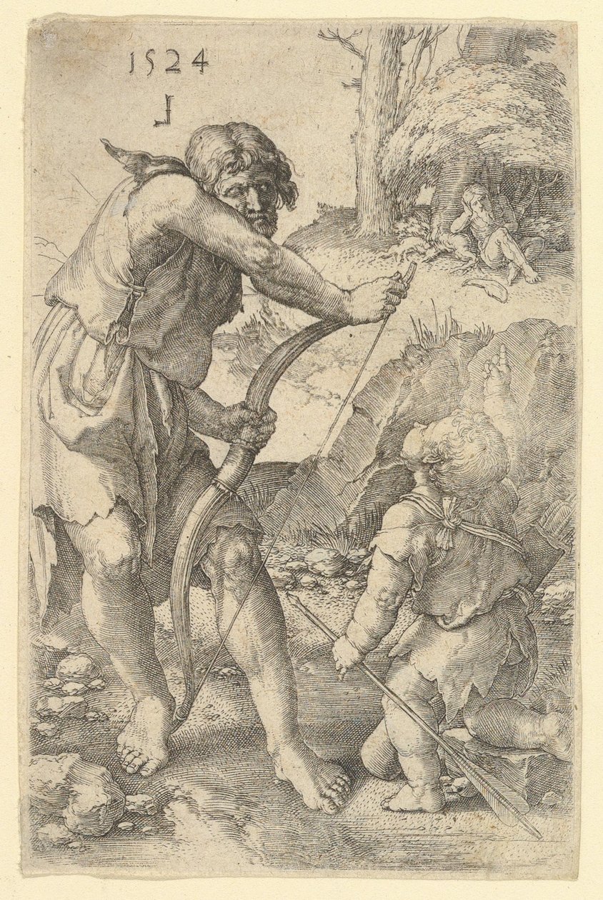 Lemek ve Kabil, 1524. by Lucas van Leyden