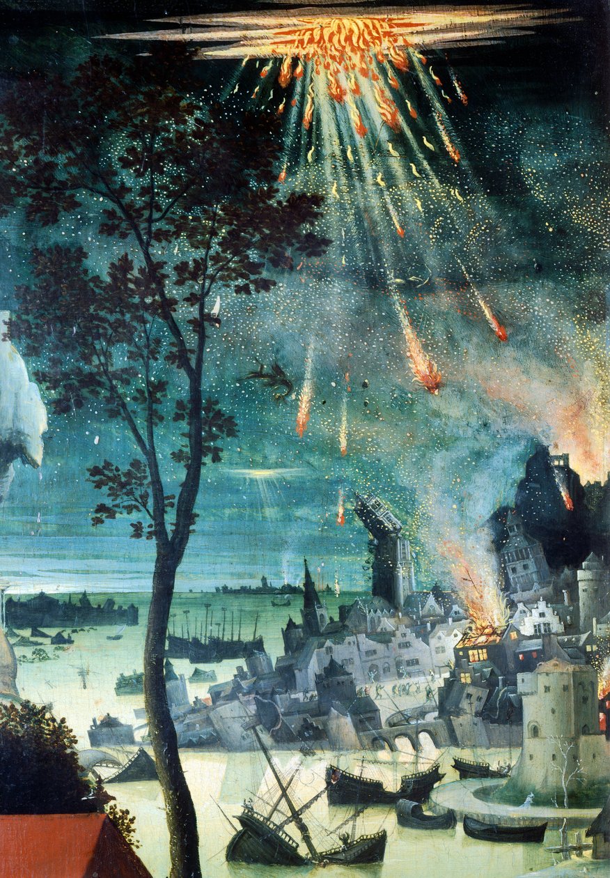 Lot ve kızları, yaklaşık 1520, Lucas van Leyden (1494-ca 1533), panel üzerine yağlı boya, 48x34 cm, Detay by Lucas van Leyden
