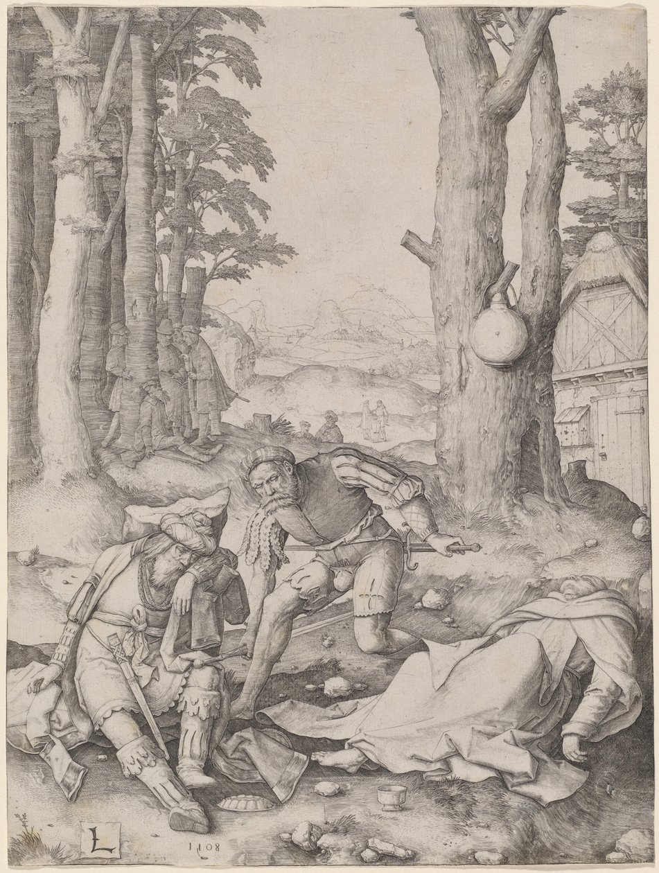 Muhammed ve Keşiş Sergius by Lucas van Leyden