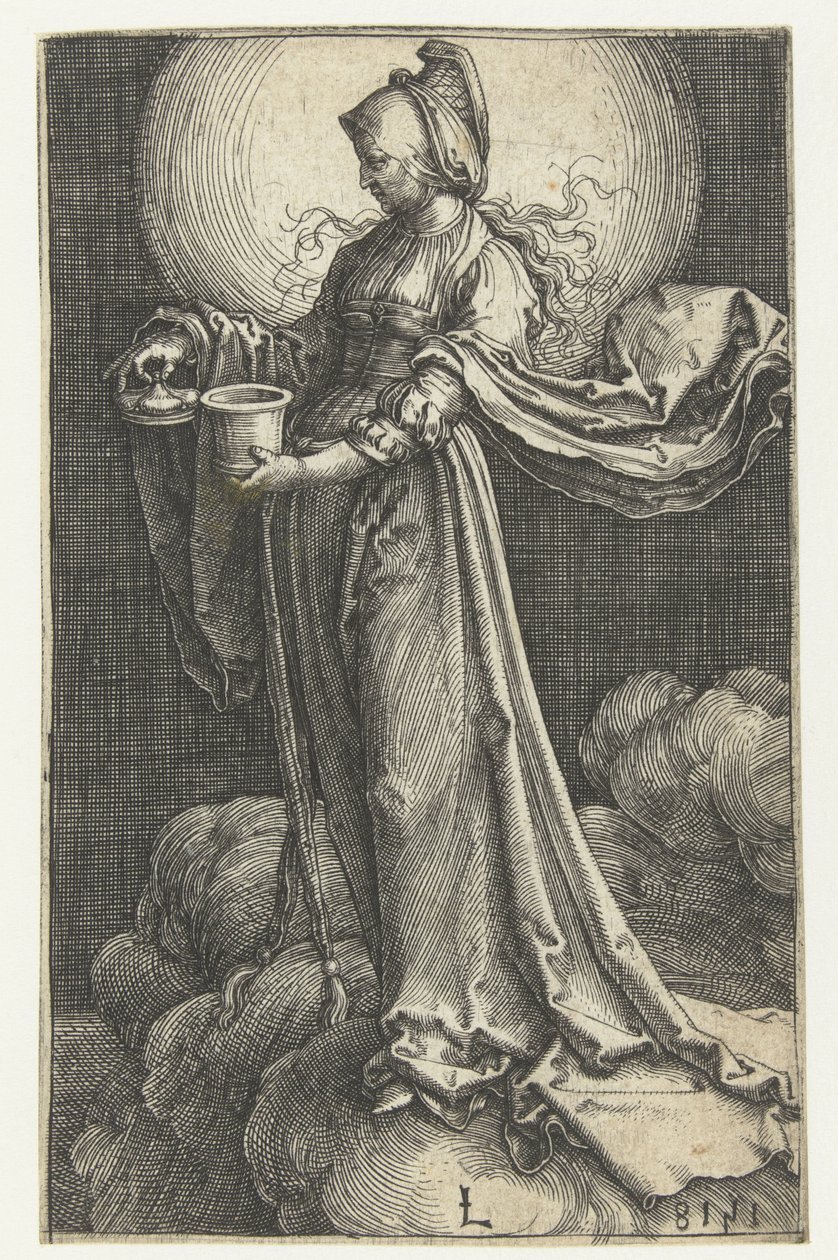 Bulutların Üzerinde Mecdelli Meryem de wolken içinde Maria Magdalena by Lucas van Leyden