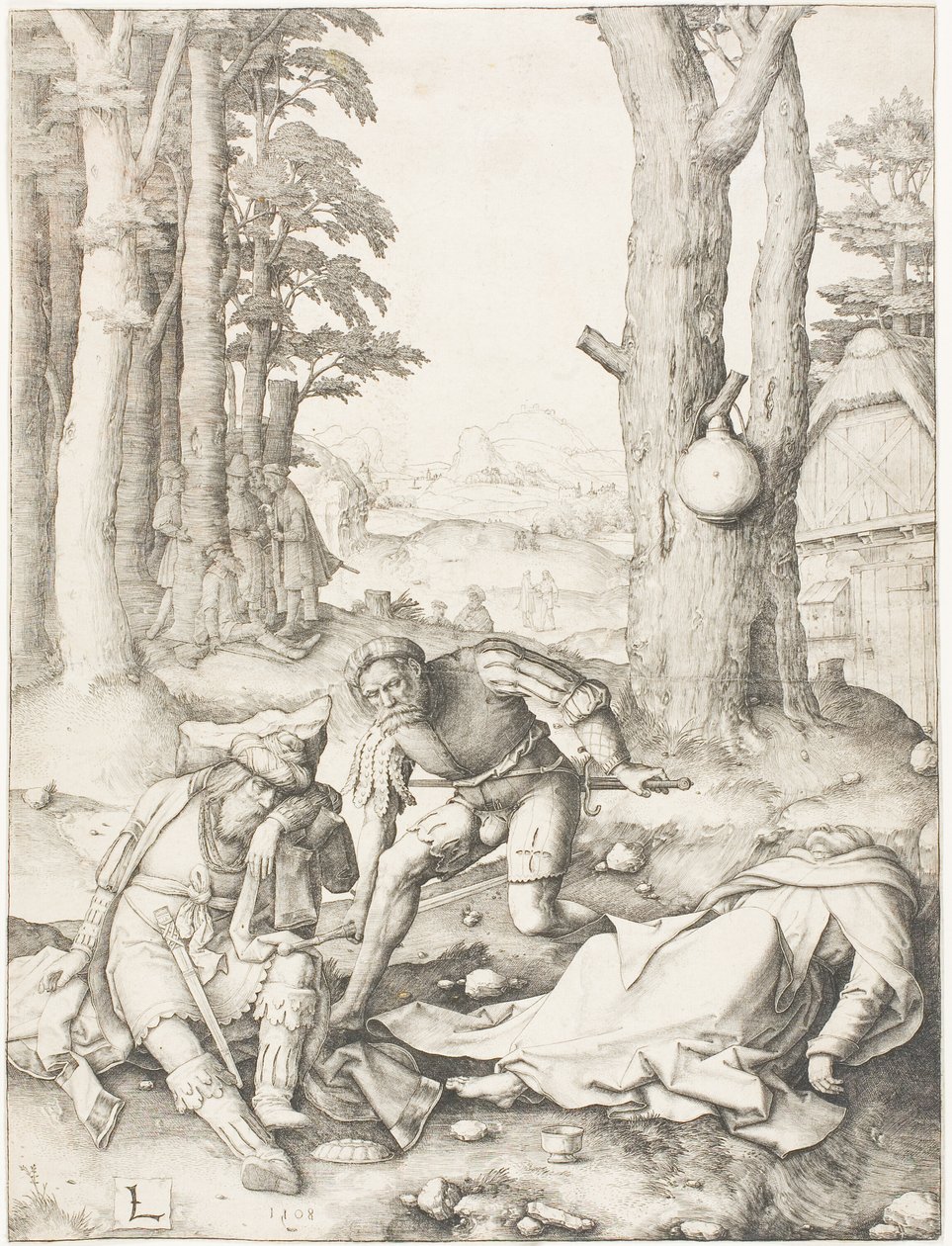 Muhammed ve Keşiş Sergius by Lucas van Leyden
