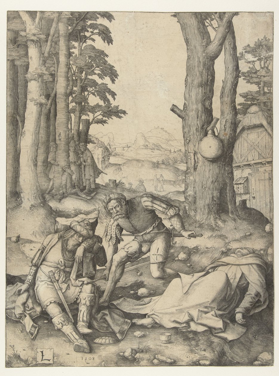 Muhammed ve keşiş Sergius by Lucas van Leyden