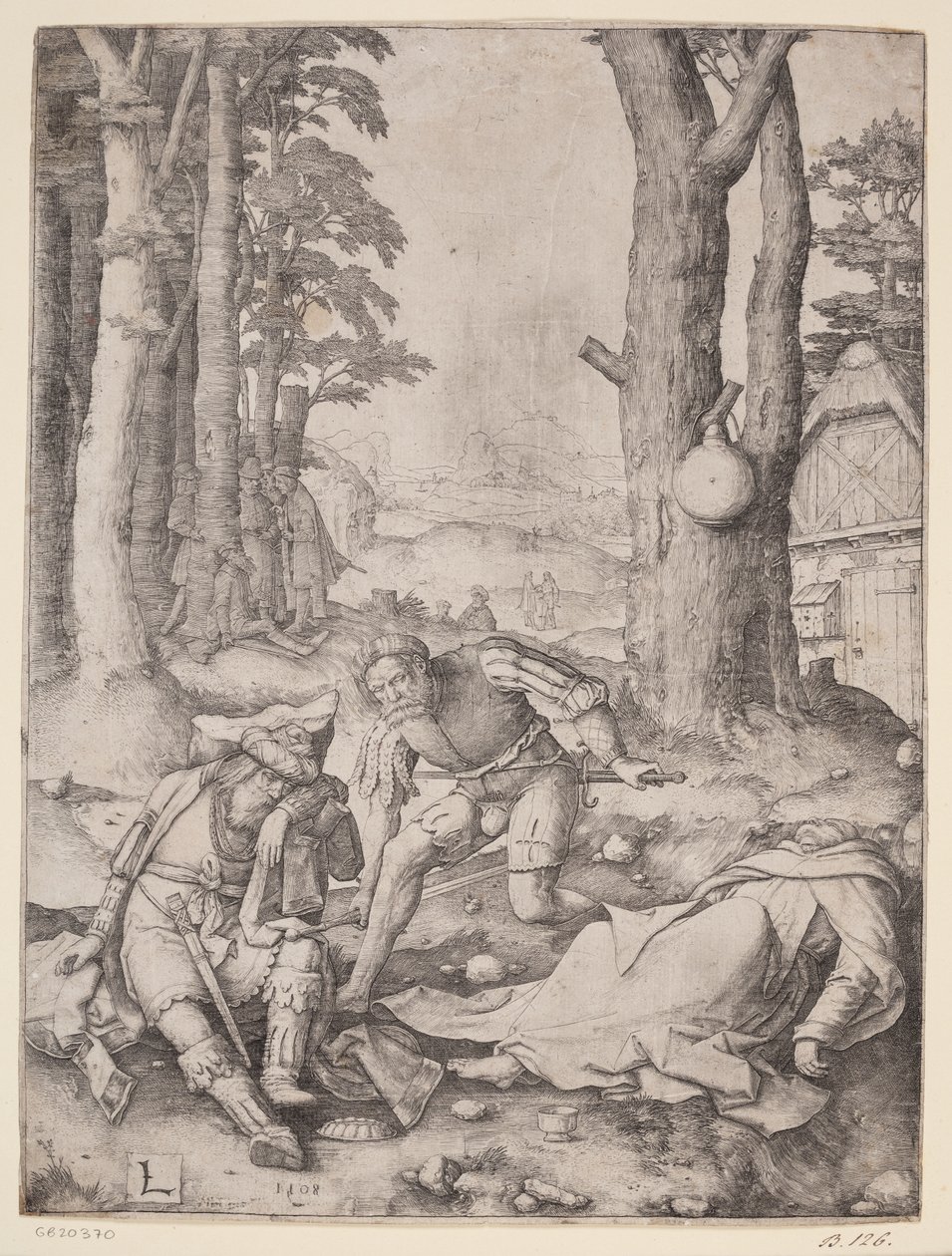 Muhammed ve keşiş Sergius by Lucas van Leyden