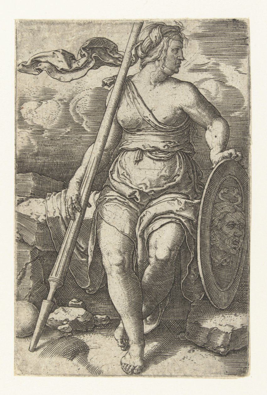 Pallas Atina by Lucas van Leyden