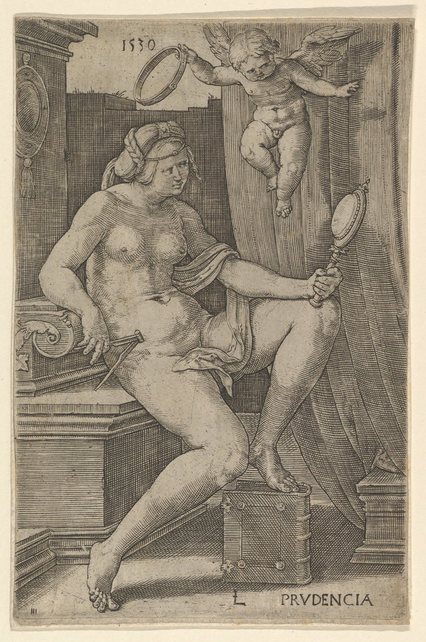 Prudence, Yedi Erdem dizisinden, 1530. by Lucas van Leyden