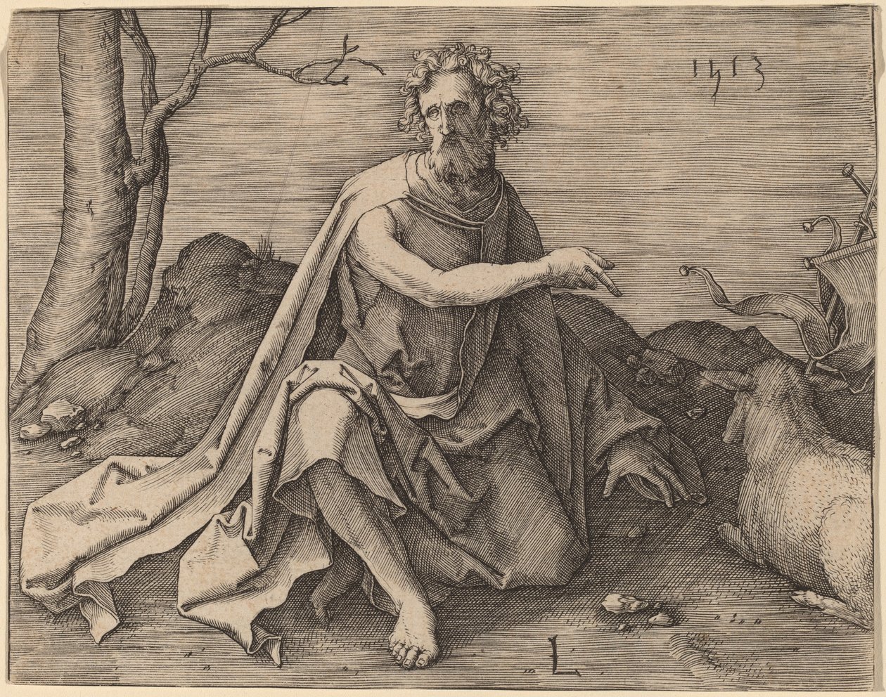 Çölde Vaftizci Yahya by Lucas van Leyden