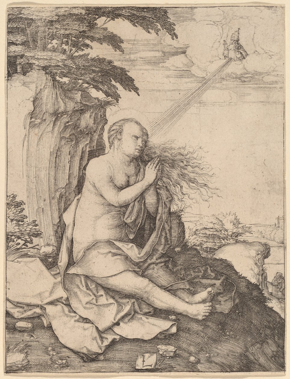 Çölde Aziz Mary Magdalene by Lucas van Leyden