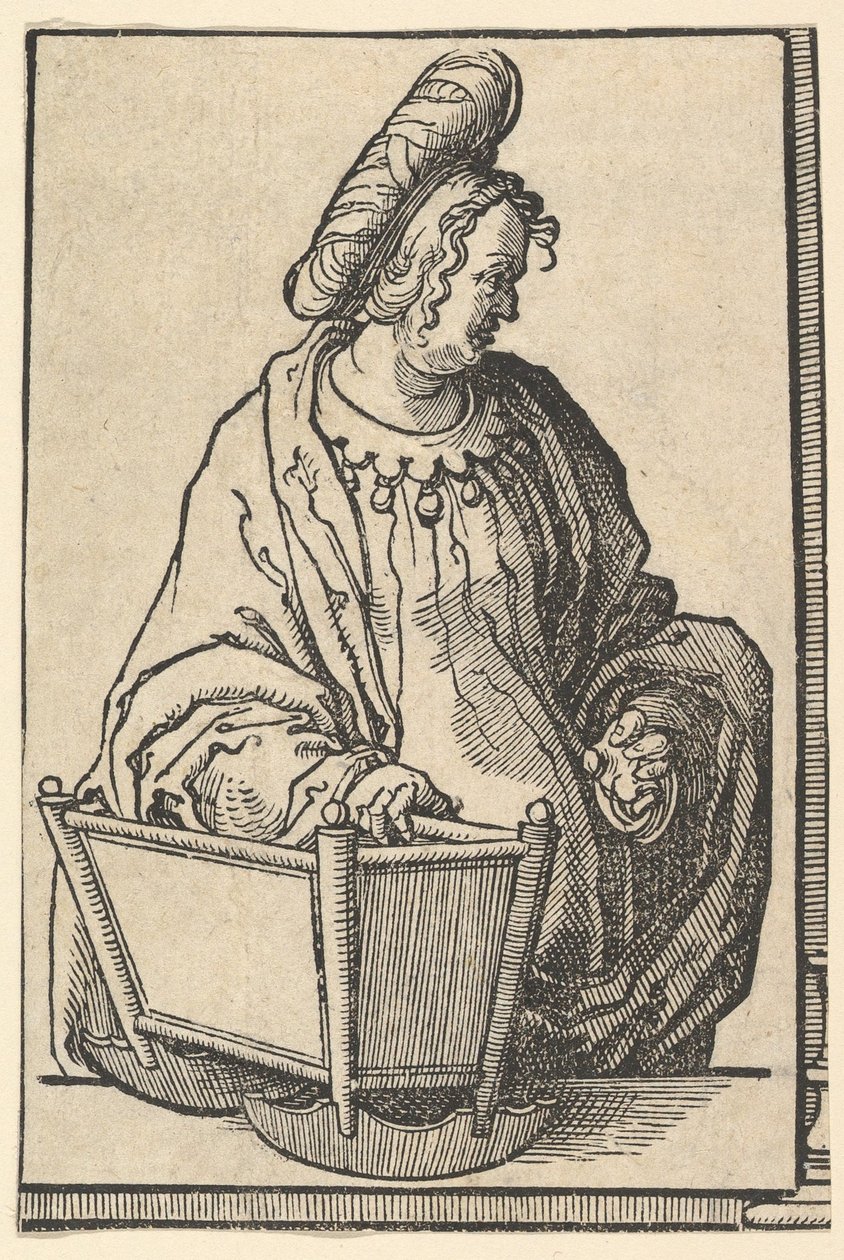 Sibyls serisinden Samarian Sibyl, yakl. 1530. by Lucas van Leyden