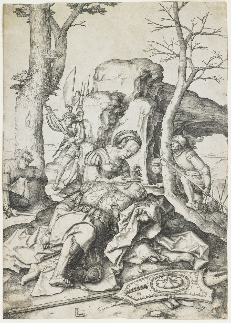 Samson ve Delilah, c. 1508 by Lucas van Leyden