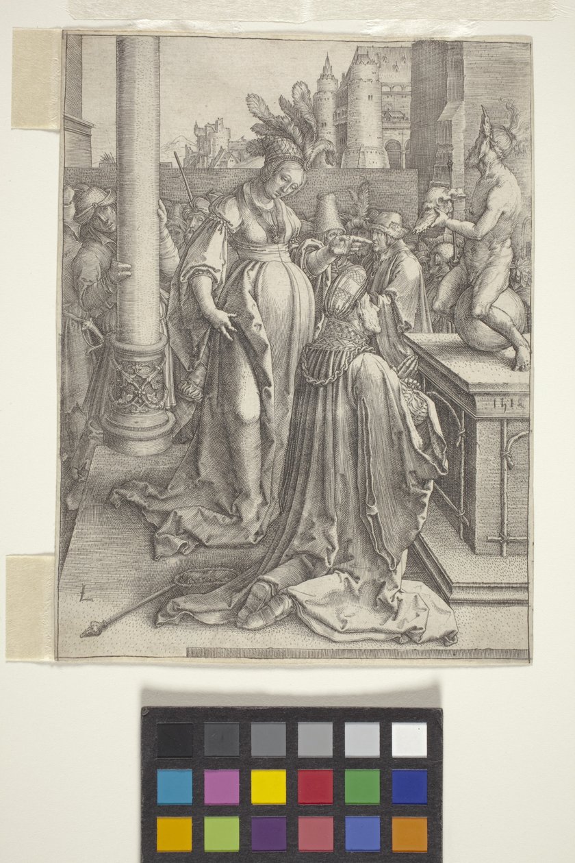 Süleyman'ın Putperestliği (gravür) by Lucas van Leyden