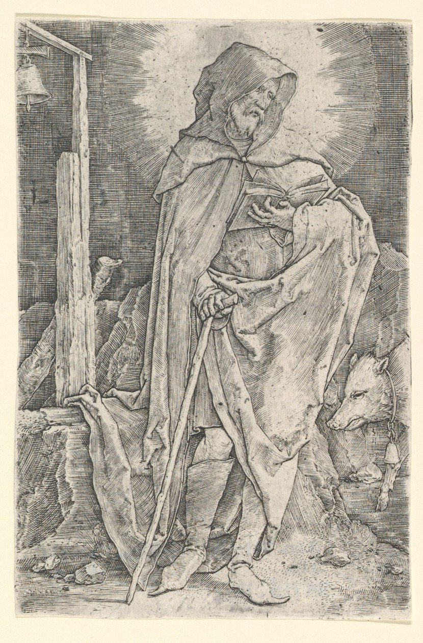 Aziz Anthony, yaklaşık 1521. by Lucas van Leyden