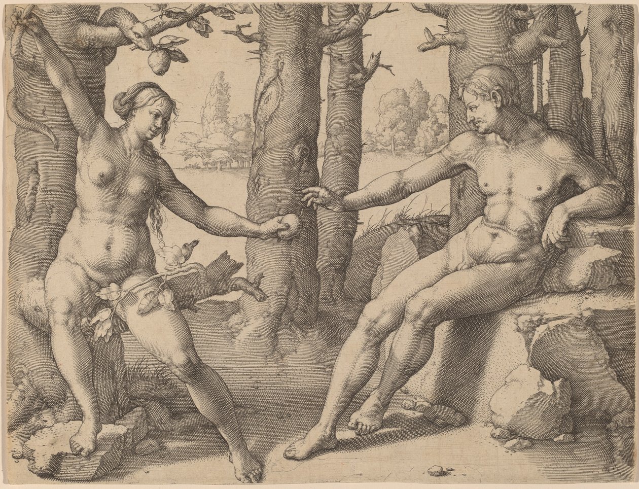 İnsanın Düşüşü by Lucas van Leyden