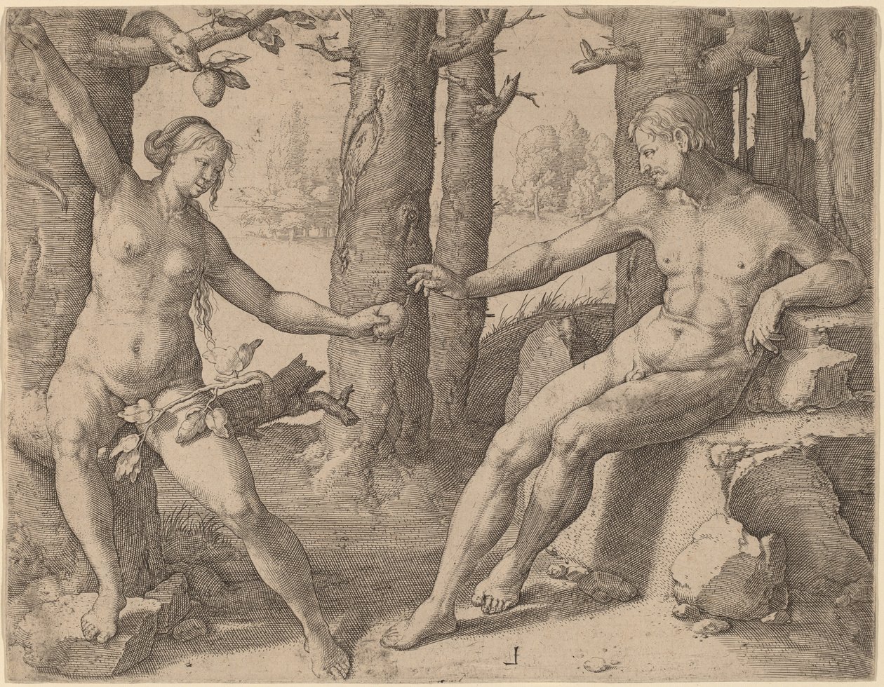 İnsanın Düşüşü by Lucas van Leyden