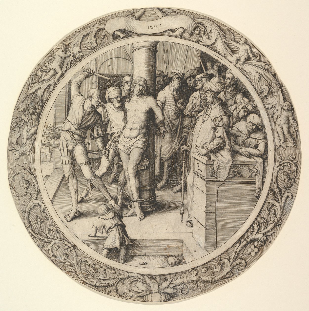 Döngüsel Tutkudan Kırbaçlanma, 1509. by Lucas van Leyden