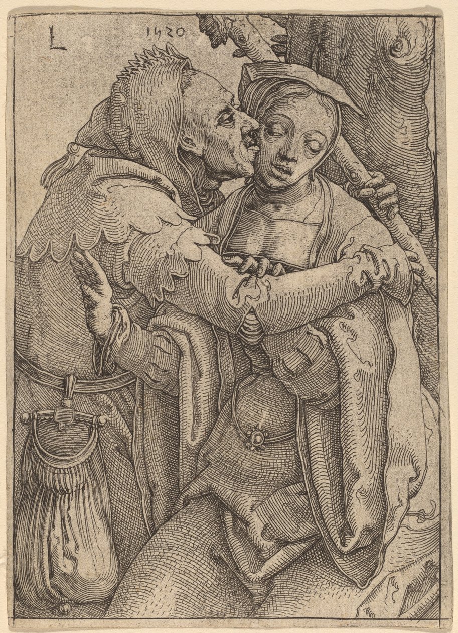 aptal ve kadın by Lucas van Leyden