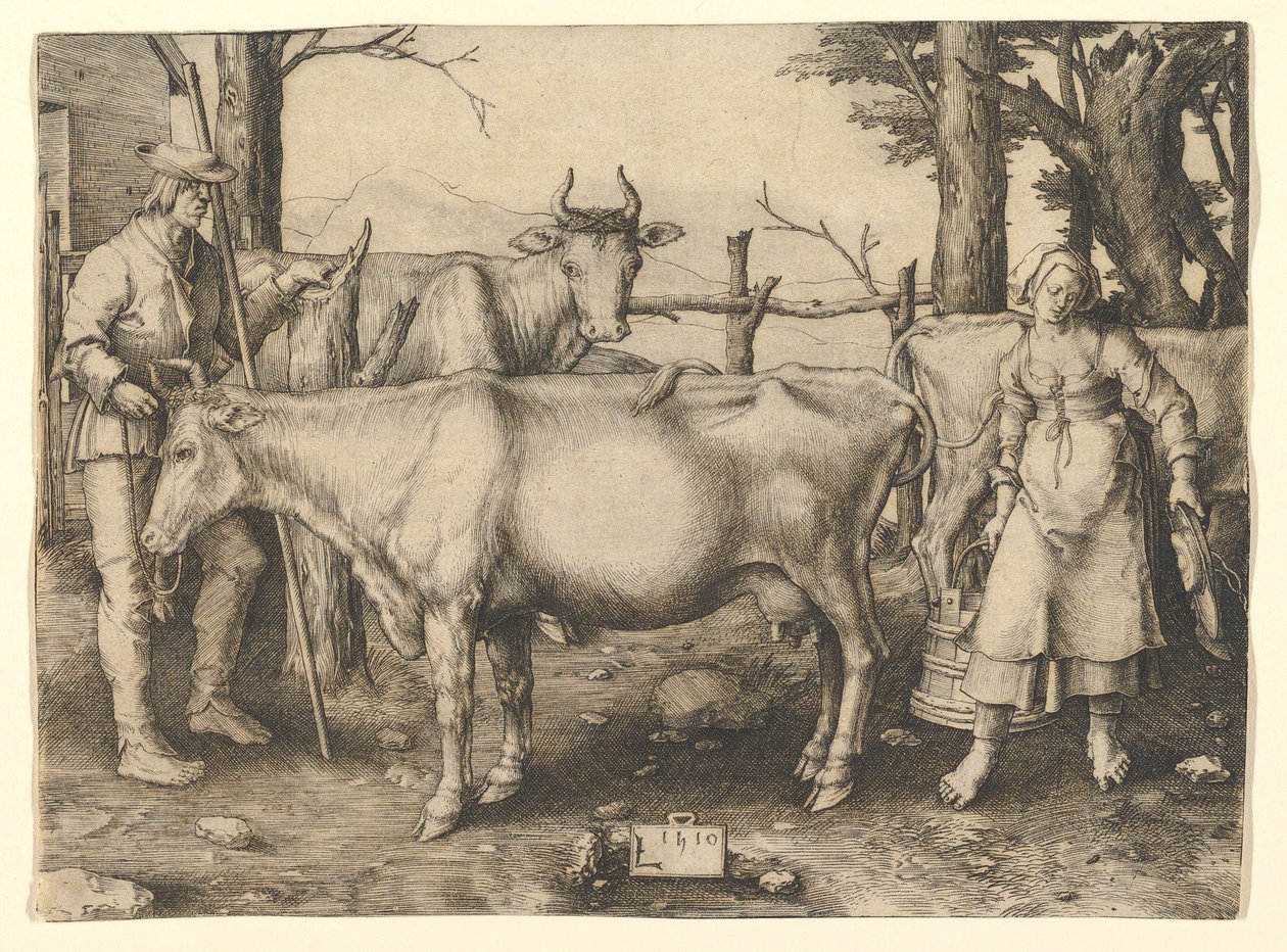Sütçü Kız, 1510. by Lucas van Leyden