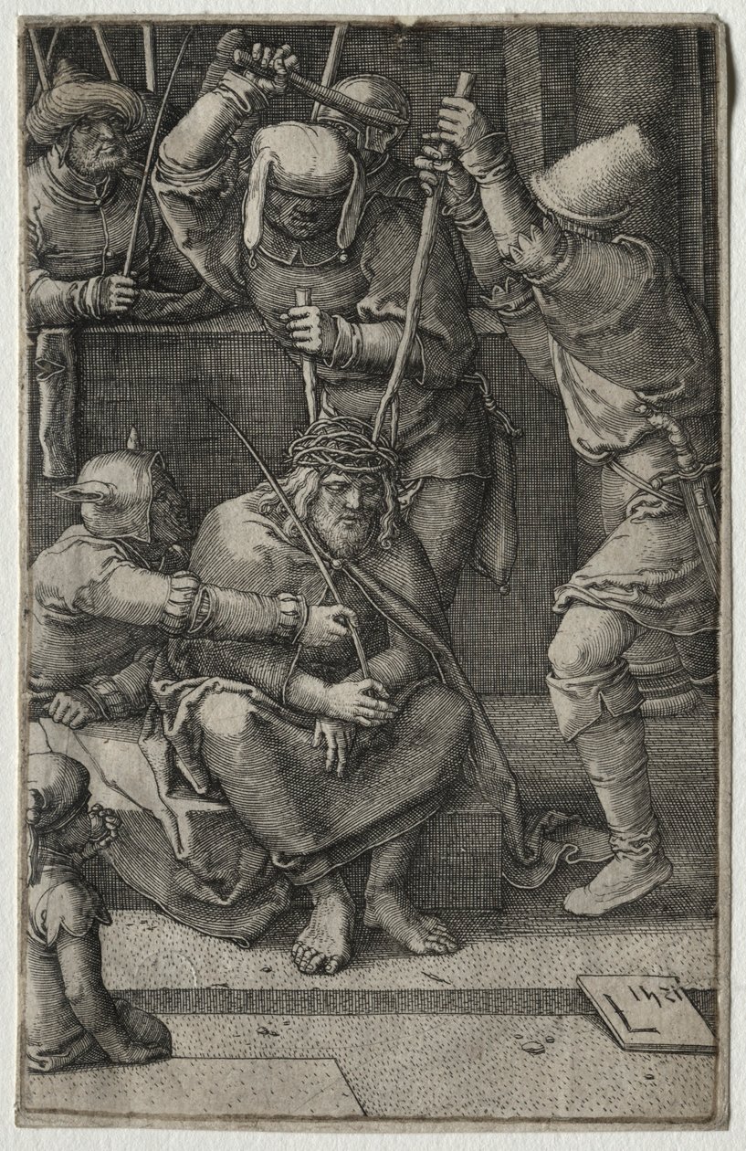 Tutku: Dikenlerle Taçlanan İsa, 1521. by Lucas van Leyden