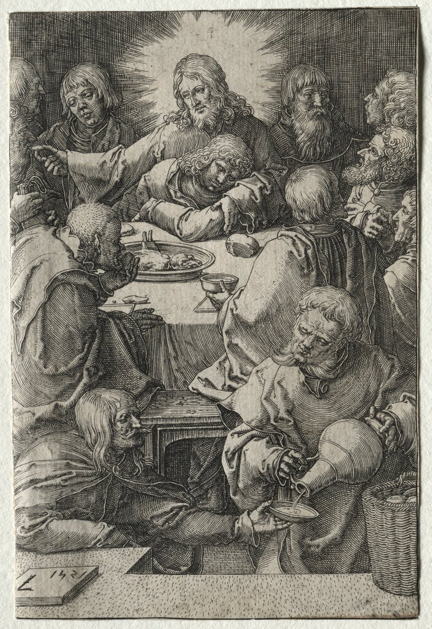 Tutku: Son Akşam Yemeği, 1521. by Lucas van Leyden